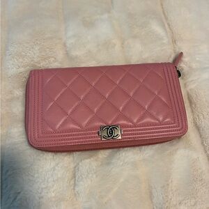 Chanel Quilted Pink Wallet